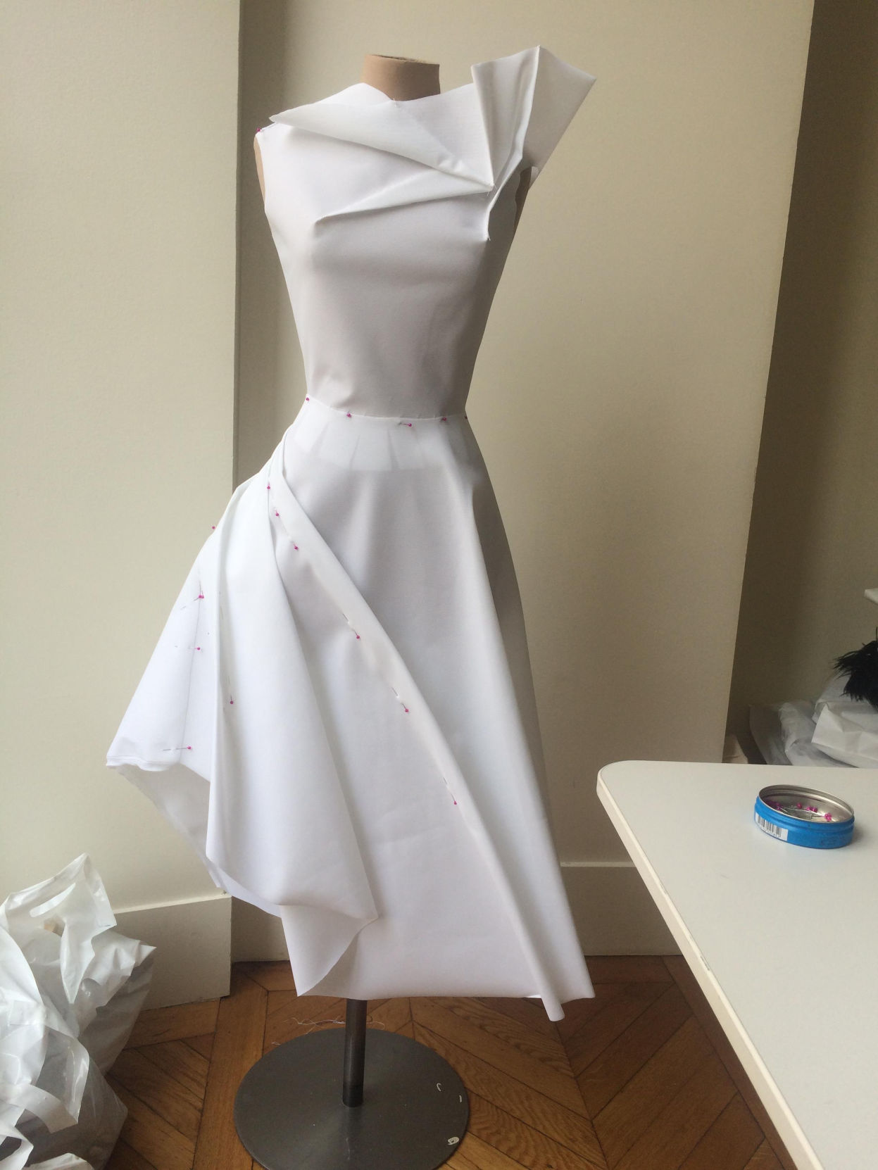 Tobie Roberts white dress